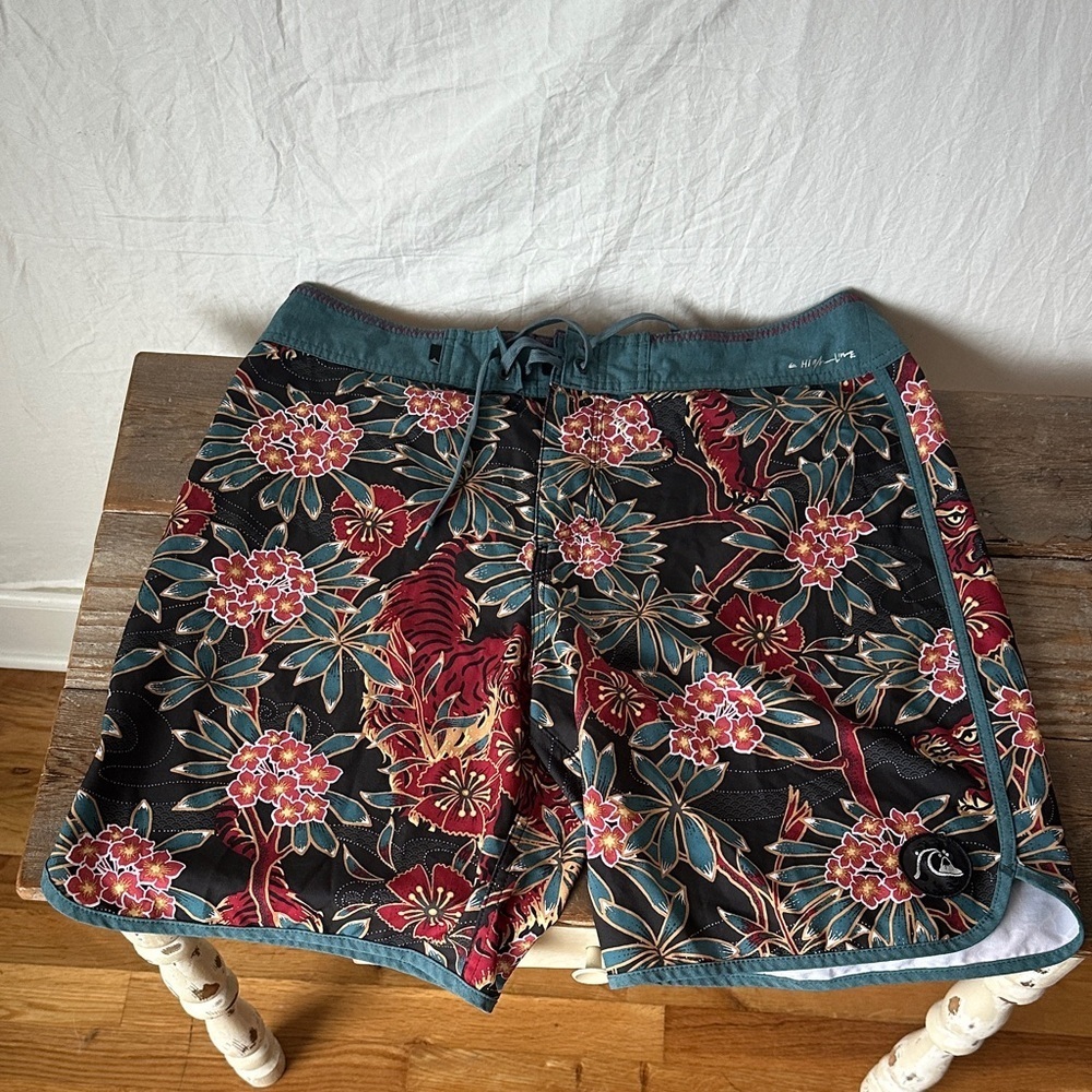 Quiksilver Black and Gray Boardshorts